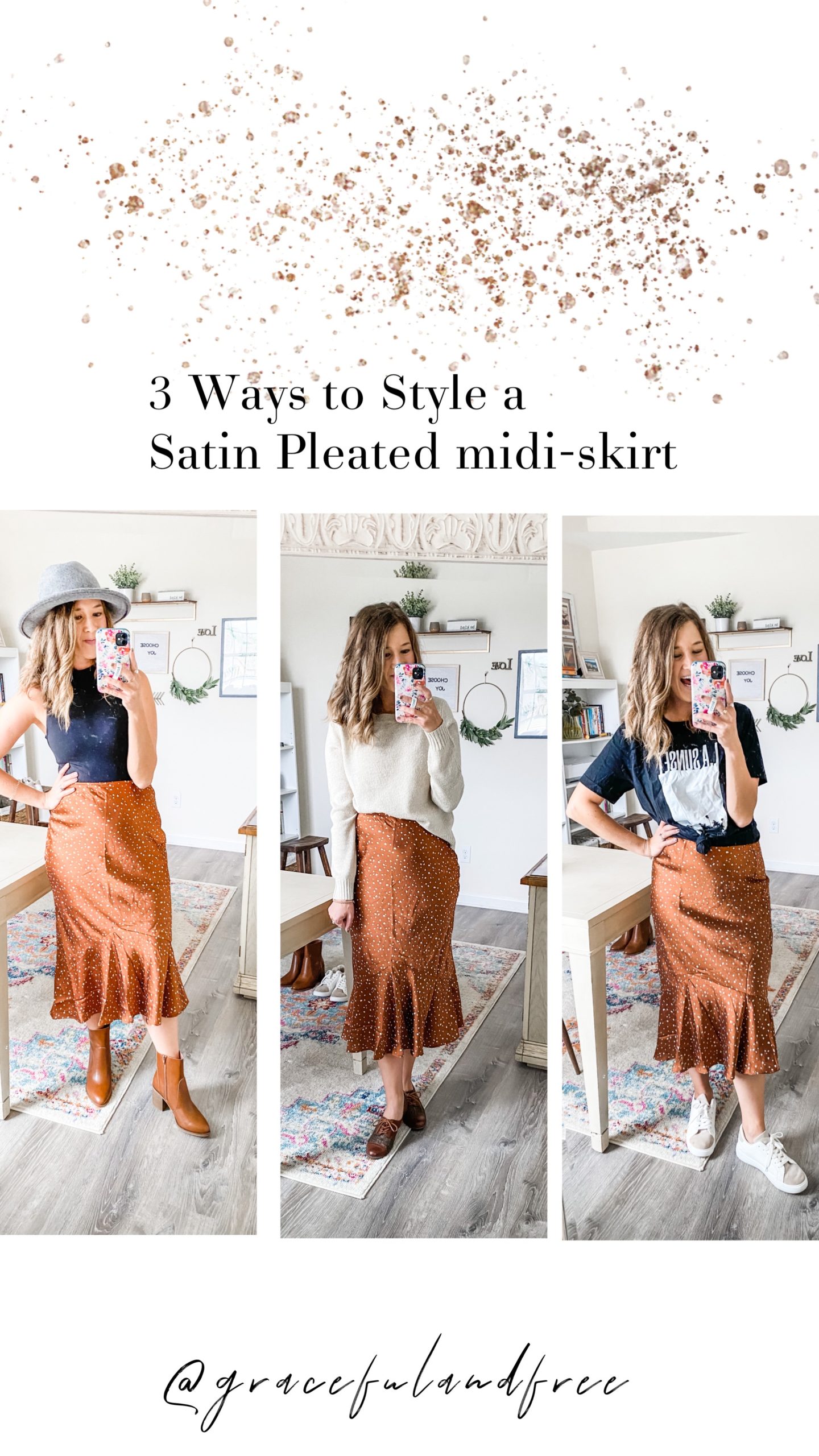 3 Ways to Style a Midi-Skirt for Fall - gracefulandfree